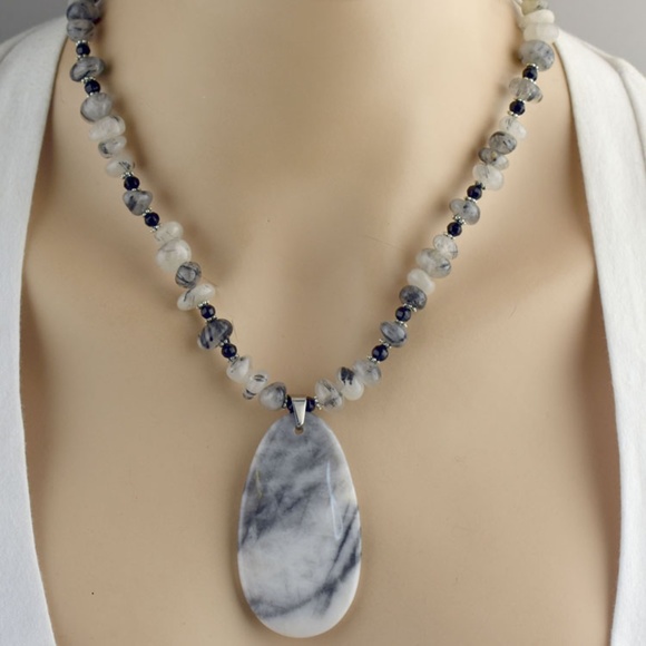 BG Designs Jewelry - Rutilated Quartz & Jasper Necklace Set